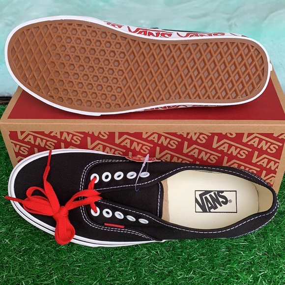 VANS AUTHENTIC SKETCH SIDEWALL Black/Red men’s - Picture 3 of 13